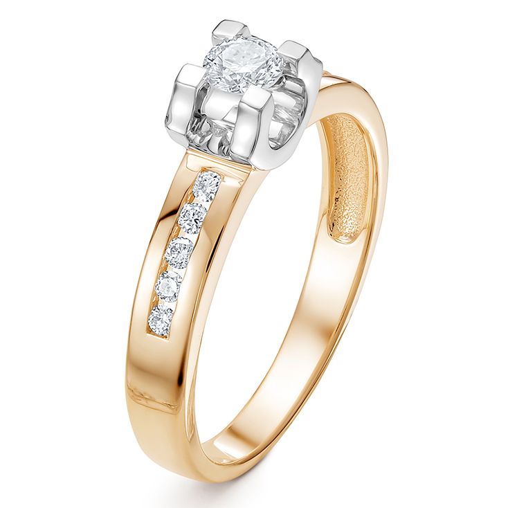 Кольцо, золото, бриллиант, 305-1100